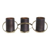 Ljusstakar DKD Home Decor Glas Aluminium (20 x 7 x 6 cm) (52 x 1