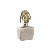 Vas DKD Home Decor Glas Beige Gyllene Aluminium (28 x 11 x 45 cm