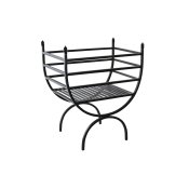 Vedbod DKD Home Decor Svart Stl 48 x 30 x 57 cm Vedstll