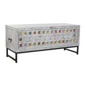 Koffert DKD Home Decor Keramik Gr Vit Mangotr (116 x 40 x 50 c