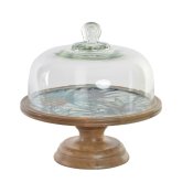 Snacksbricka DKD Home Decor Multicolour Naturell Glas Mangotr M