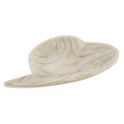 Snacksbricka DKD Home Decor Ljusbrun Naturell Hjrta Tropiskt 35