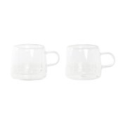 Set med kaffekoppar DKD Home Decor Glas Transparent Borosilikatg
