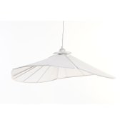 Taklampa DKD Home Decor Metall linne Vit 50 W (68 x 68 x 21 cm)