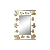 Vggspegel DKD Home Decor Gyllene Lv av en vxt 71 x 1 x 97 cm