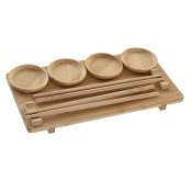 Sushiset DKD Home Decor 24 x 0,5 x 0,5 cm Naturell Orientalisk
