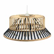Taklampa DKD Home Decor Brun Svart Bambu 50 W 60 x 60 x 30 cm 60