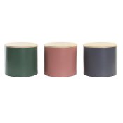 Burk DKD Home Decor Bambu 2,6 L 18 x 18 x 16 cm (3 antal)
