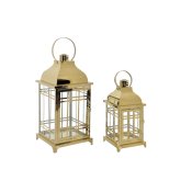 Gatlykta DKD Home Decor Glas Gyllene Metall (22 x 22 x 57 cm) (2