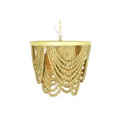 Taklampa DKD Home Decor Metall Brun Gul 50 W Tr MDF (35 x 35 x