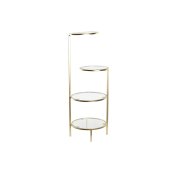 Hyllor DKD Home Decor 32,5 x 30 x 86 cm Glas Gyllene Metall