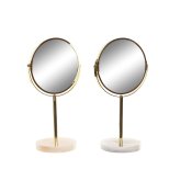 Speglar DKD Home Decor 18 x 13 x 35 cm Gr Beige Gyllene Metall