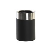 Tandborsthllare DKD Home Decor Svart Silvrig Harts Rostfritt st
