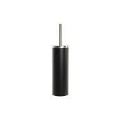 Toalettborste DKD Home Decor 10 x 10 x 38,4 cm Silvrig Svart Met