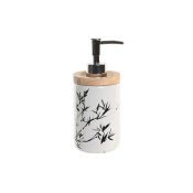 Tvldispenser DKD Home Decor 8 x 9 x 17,5 cm Svart Vit Stengods