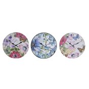 Vggklocka DKD Home Decor Multicolour Virgok Tr MDF (34 x 4 x