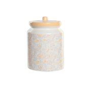 Burk DKD Home Decor 15 x 15 x 21 cm Vit Gul Dolomite Shabby Chic