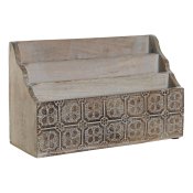 Flerfunktionell frvaring DKD Home Decor Vit Naturell Mangotr 3