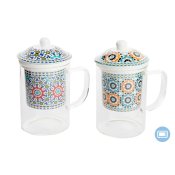 Kopp med filter fr rtteer DKD Home Decor Multicolour Orange Ka