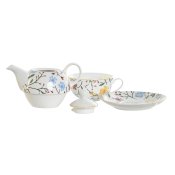 Spel: Tekanna DKD Home Decor Porslin Bl Terrakota n Vit Gul (3