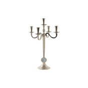 Kandelaber DKD Home Decor Silvrig Akryl Aluminium Kromad 30 x 30