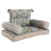 Trdgrdssoffa DKD Home Decor Bl Beige 90 x 55 x 18 cm
