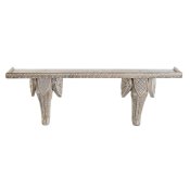 Hyllor DKD Home Decor Vit Naturell Mangotr 78 x 15 x 28 cm