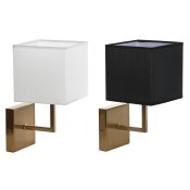 Vgglykta DKD Home Decor Vit Svart Gyllene 50 W 220 V 15 x 19 x