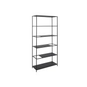 Bokhylla DKD Home Decor Svart Metall 80 x 30 x 175 cm (1)