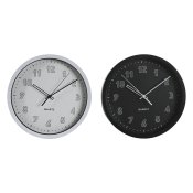 Vggklocka DKD Home Decor Vit Svart PVC 25,4 x 4 x 25,4 cm (2 an