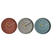 Vggklocka DKD Home Decor Vit Turkos Terrakota n PVC Urban 30 x
