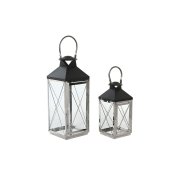 Gatlykta DKD Home Decor Glas Svart Stl 18 x 18 x 43 cm Modern K