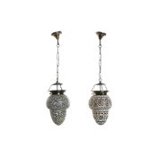 Taklampa DKD Home Decor Glas Metall Multicolour 25 W 20 x 20 x 2