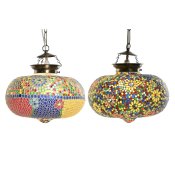 Taklampa DKD Home Decor 32 x 32 x 26 cm Glas Multicolour 25 W (2