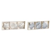 Hngdekoration DKD Home Decor Vit Gr Metall 7 x 2 x 7 cm (6 Del