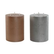 LED Ljus DKD Home Decor Gyllene Silvrig 15 x 15 x 20 cm (AA) (2