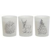 Ljus DKD Home Decor Vit Jul 5 x 5 x 6 cm (3 antal)