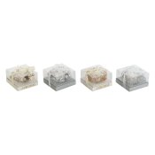 Ljus DKD Home Decor Gyllene Silvrig Jul 10.5 x 10.5 x 7 cm 10,5