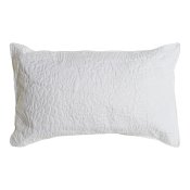 Kudde DKD Home Decor Vit Polyester Blommig 60 x 10 x 40 cm