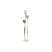Golvlampa DKD Home Decor Multicolour Gyllene Metall Glas 50 W 22