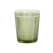 Glasset DKD Home Decor Grn Glas Med relief 240 ml (6 antal)