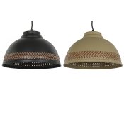 Taklampa DKD Home Decor Brun Svart Krm Metall 50 W 39 x 39 x 22