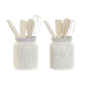 Burk DKD Home Decor Grn Multicolour Lila Metall Tr MDF 12 x 12