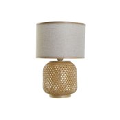 Bordslampa DKD Home Decor Brun Naturell Bambu 50 W 220 V 26 x 26