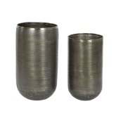 Set med planteringskrl Home ESPRIT Gyllene Silvrig Aluminium 34