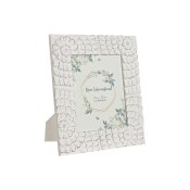 Fotoram Home ESPRIT Vit Glas Tr MDF 37 x 1,5 x 37 cm