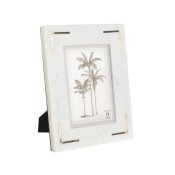 Fotoram Home ESPRIT Vit Gyllene Mssing Marmor Naturell Shabby C