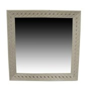 Vggspegel Home ESPRIT Vit Naturell Mangotr Romantisk 92 x 6 x