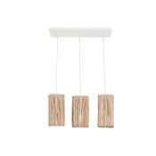 Taklampa Home ESPRIT Vit Naturell Eukalyptus tr 50 W 20 x 20 x