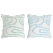 Kudde Home ESPRIT Bl Vit Grn 40 x 5 x 40 cm (2 antal)